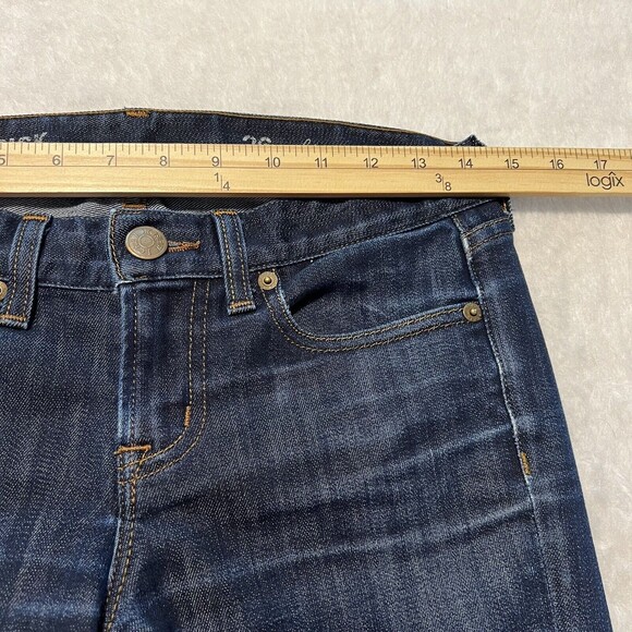 J. Crew Womens Toothpick Ankle Stretch Skinny Jeans Dark Blue Size 26 USA Made - Picture 10 of 12